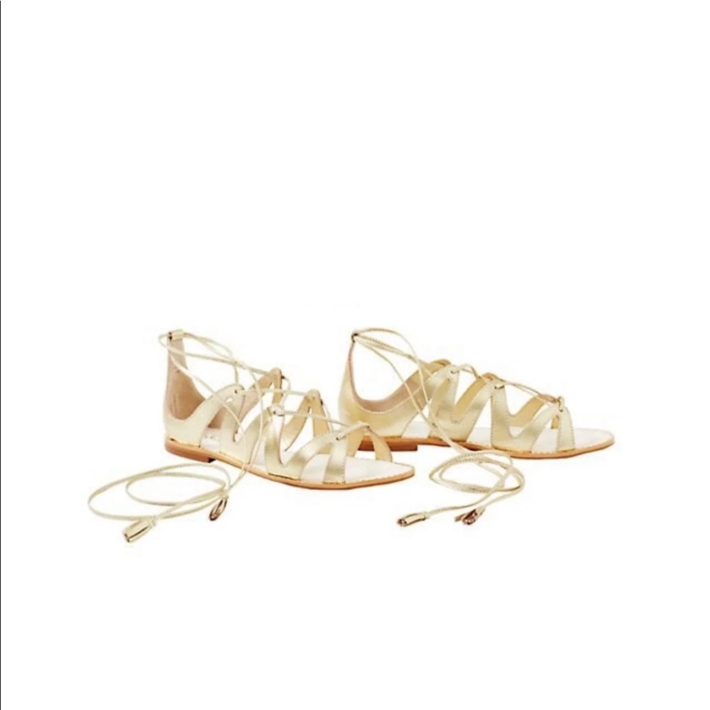 Lilly Pulitzer Fit to be Tied gold sandals